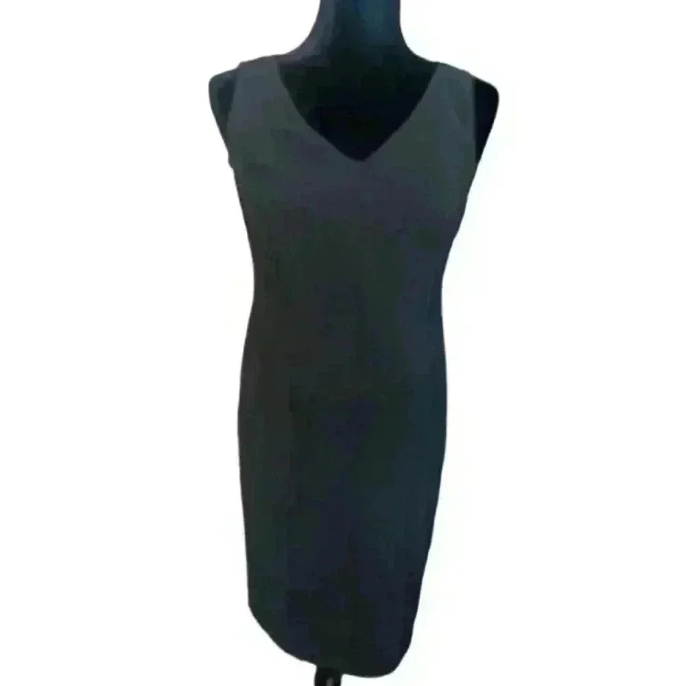 Talbots A Line Black Midi Dress 2